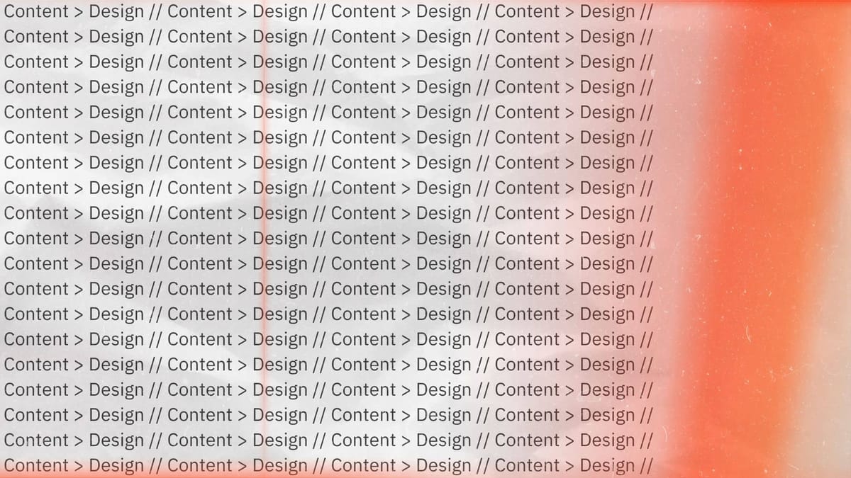 Content > Design (publishing with Writebook)