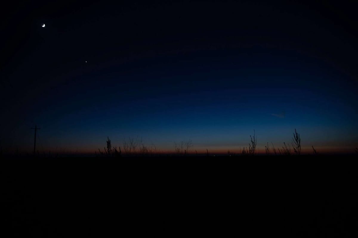 Sunset at Holly Beach in Cameron Parish, Louisiana.